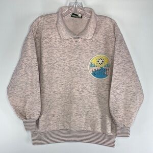 Vintage Boundary Waters Pink Heathered Pullover Sweatshirt 1987 Size Medium